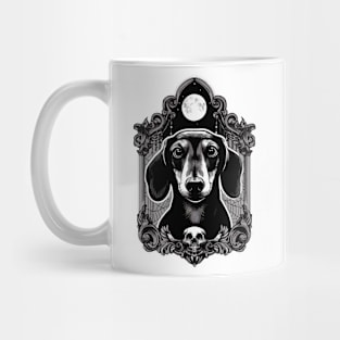 Moon & Skull - Doxie's Portrait Mug